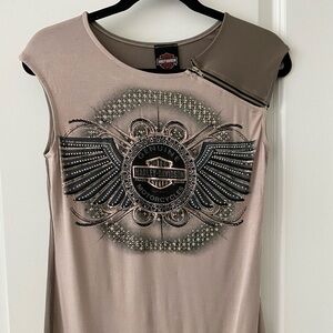 NWT Harley-Davidson Embellishment Sleeveless Blouses and tops, Size S